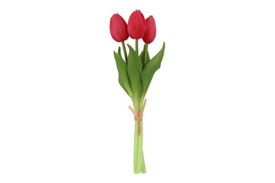Kunstboeket Tulp Tulipa 3 fuchsia-L12B12H29CM
