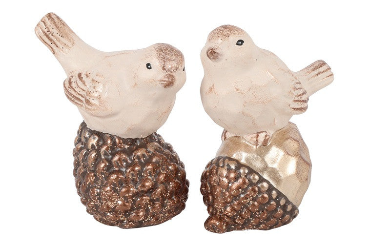 Vogel o/dennenappel Leoni S a2 veelkleurig-L8B5H10,5CM