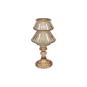 Kandelaar boom Tallina S bruin glas Ø10,5xH18,5cm