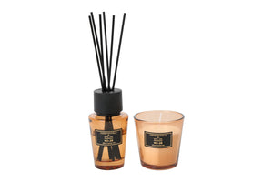 Geschenkset Geurstokje en geurkaars vk No.28 amber