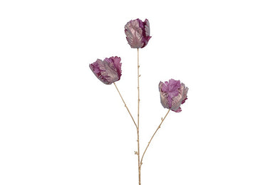 Kunstbloem Tulip x3 Vivaldi paars-L5B14H85CM