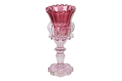 Theelichth op voet Annemarie S veelkleurig-L8,5B8,5H18,5CM