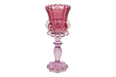 Theelichth op voet Annemarie L veelkleurig-L9,5B9,5H26,5CM