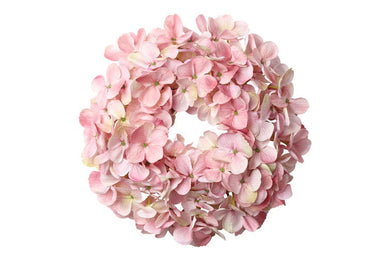 Kunstkrans Hydrangea S roze-L30B30H15CM