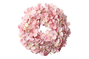 Kunstkrans Hydrangea S roze-L30B30H15CM