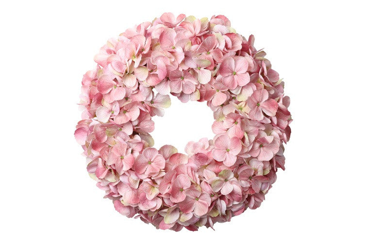 Kunstkrans Hydrangea M roze-L40B40H20CM