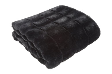 Plaid Imitatiebont Cosy Eloise zwart