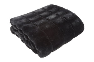 Plaid Imitatiebont Cosy Eloise zwart