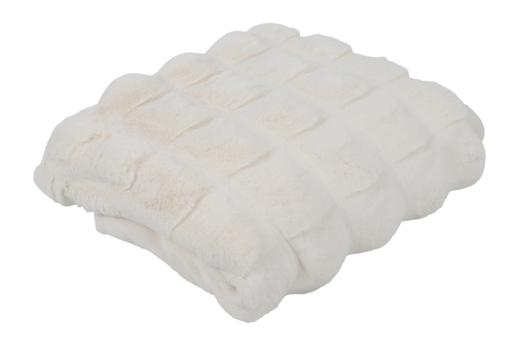 Plaid Imitatiebont Cosy Eloise wit