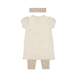 Dirkje 2 pce babysuit ss + headband