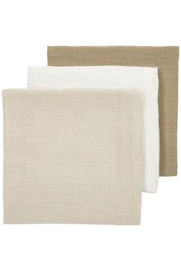 Meyco PRE-WASHED HYDROFIELE DOEKEN 3-PACK UNI - OFFWHITE/SOFT SAND/TAUPE - 70X70CM