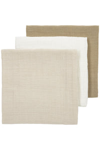 Meyco PRE-WASHED HYDROFIELE DOEKEN 3-PACK UNI - OFFWHITE/SOFT SAND/TAUPE - 70X70CM