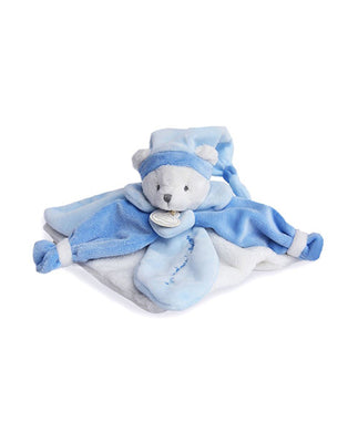 Doudou Blauw Collector Bear Flat Deken - 24 cm