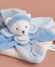 Afbeelding in Gallery-weergave laden, Doudou Blauw Collector Bear Flat Deken - 24 cm