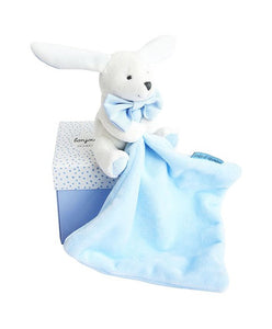 Doudou Lapin Boite Fleur - ciel