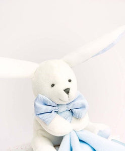 Doudou Lapin Boite Fleur - ciel