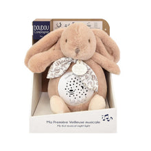 Afbeelding in Gallery-weergave laden, Doudou Lapin DOUDOU - Veilleuse musicale PROJECTION D&#39;ETO beige