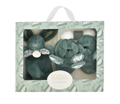 Doudou Coffret Chaussons et Doudou Green Vert