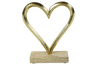 Ornament hart Carice L goud-L14B5H16,5CM