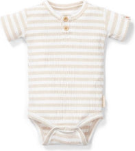 Afbeelding in Gallery-weergave laden, Little Dutch Romper korte mouw Stripe Sand/White