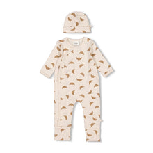 Afbeelding in Gallery-weergave laden, Feetje Geschenkset 1-delig babypak + muts offwhite melange