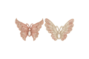 4-4.3"PLASTIC BUTTERFLY ORNAMENT - Keuze uit 2 kleuren