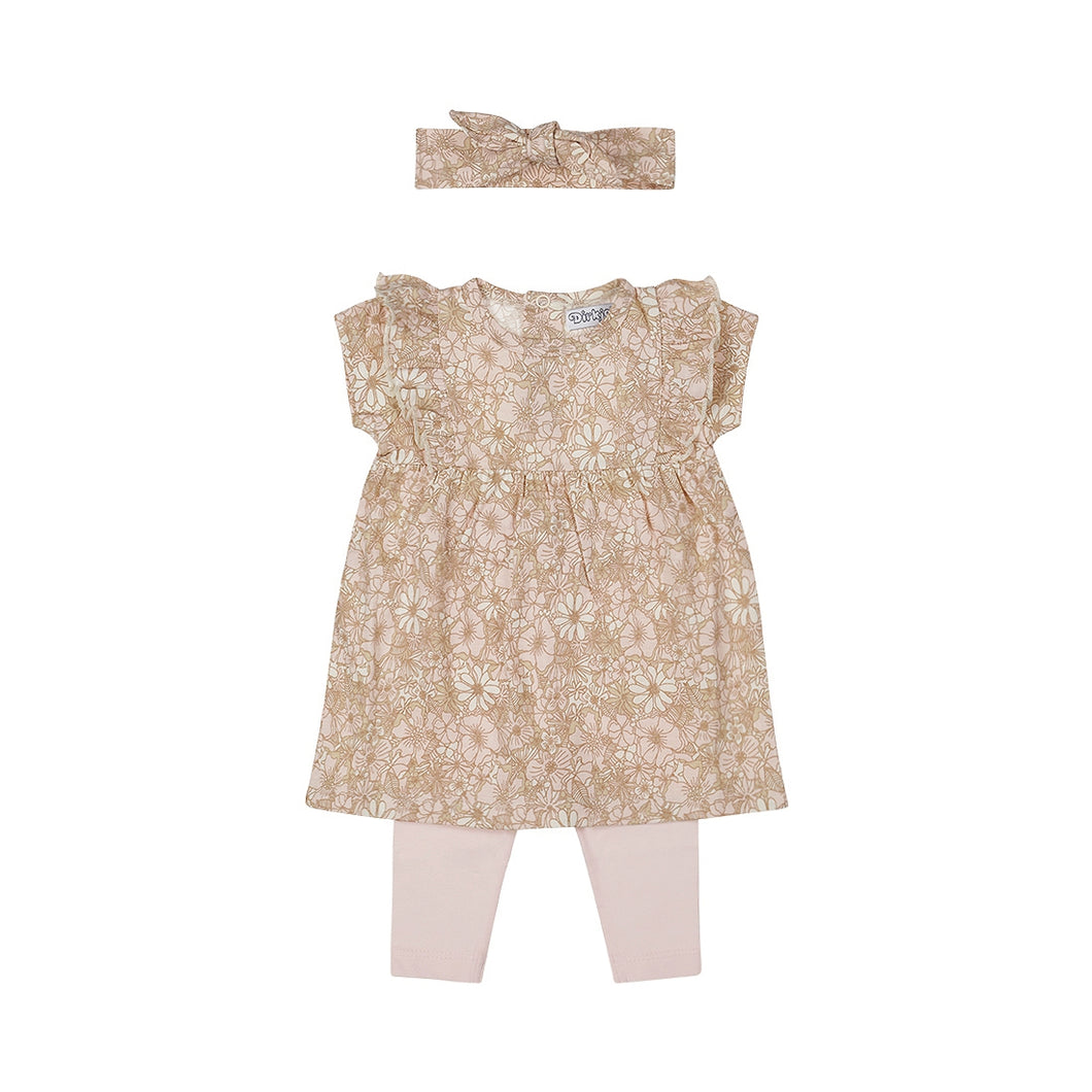 Dirkje 2 pce babysuit ss + headband