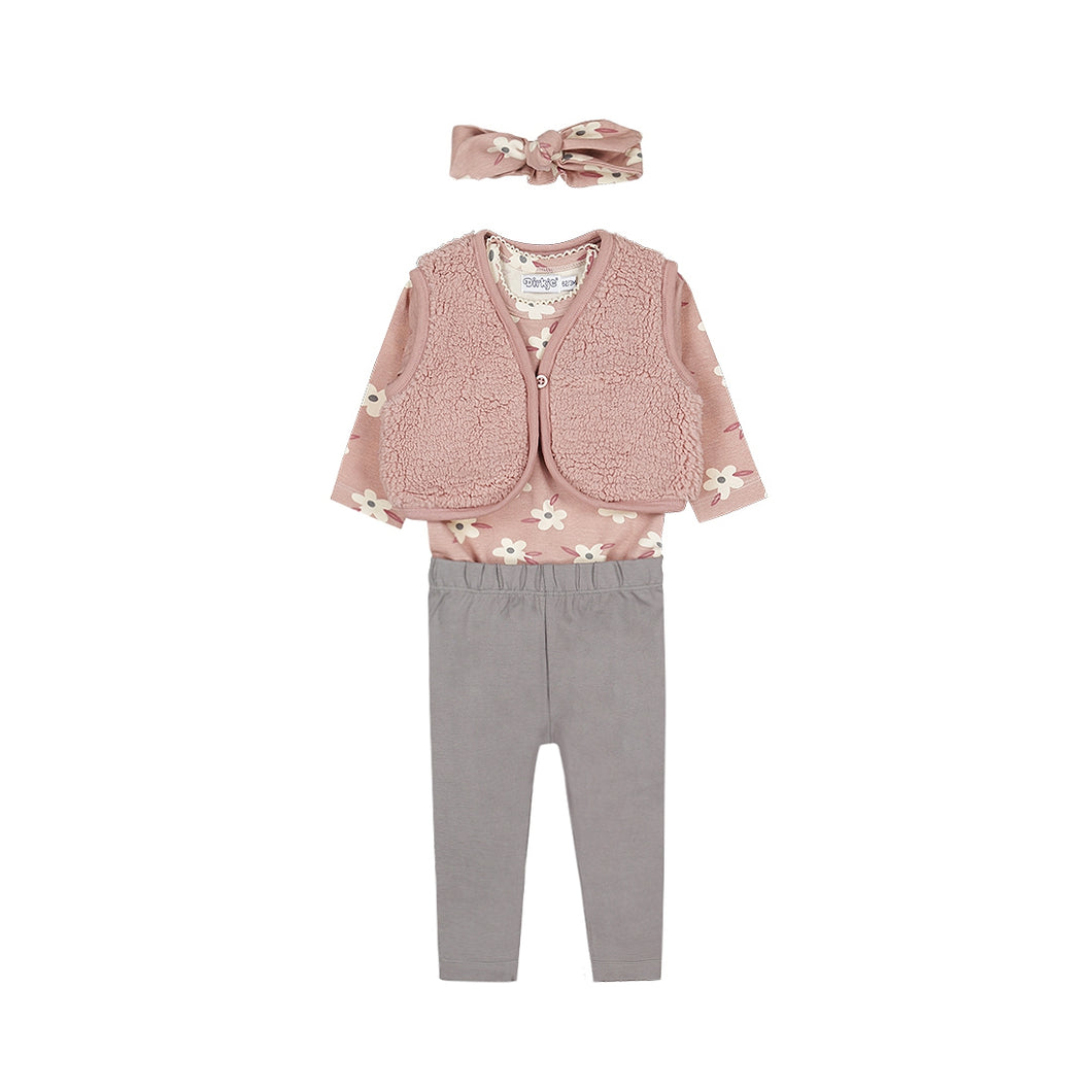 Dirkje 3 pce babysuit + headband