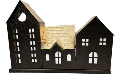 Mansion - Brown Gold Top hut 28*8*19cm