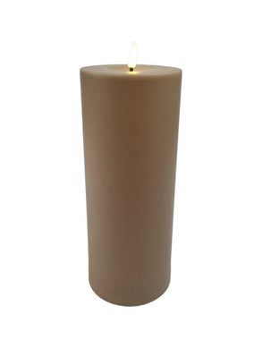Mansion - LED khaki outdoor candle 10*35