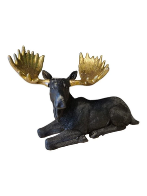 Mansion - Laying black elk gold antlers 24*10.5*16