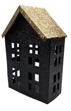 Mansion - Brown Gold Top hut 10*6*15cm