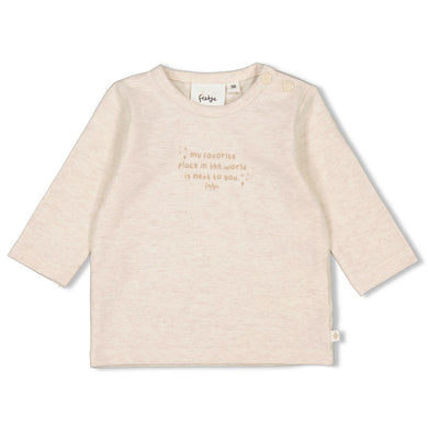 Feetje Longsleeve - The Magic is in You - Offwhite melange