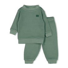 Afbeelding in Gallery-weergave laden, Feetje Wafelpyjama - Family Limited Edition - Zeegroen