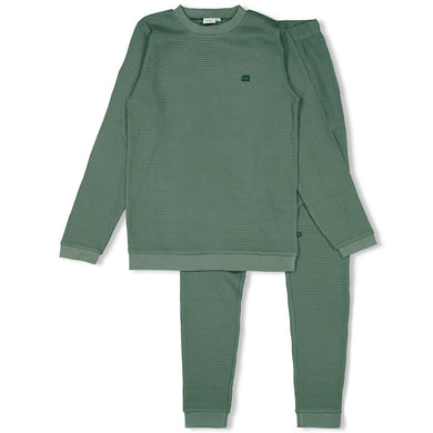 Feetje Pyjama wafel Family Limited Edition - Zeegroen