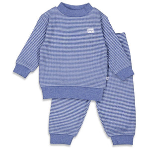 Feetje pyjama wafel - Blue melange (92 t/m 128)