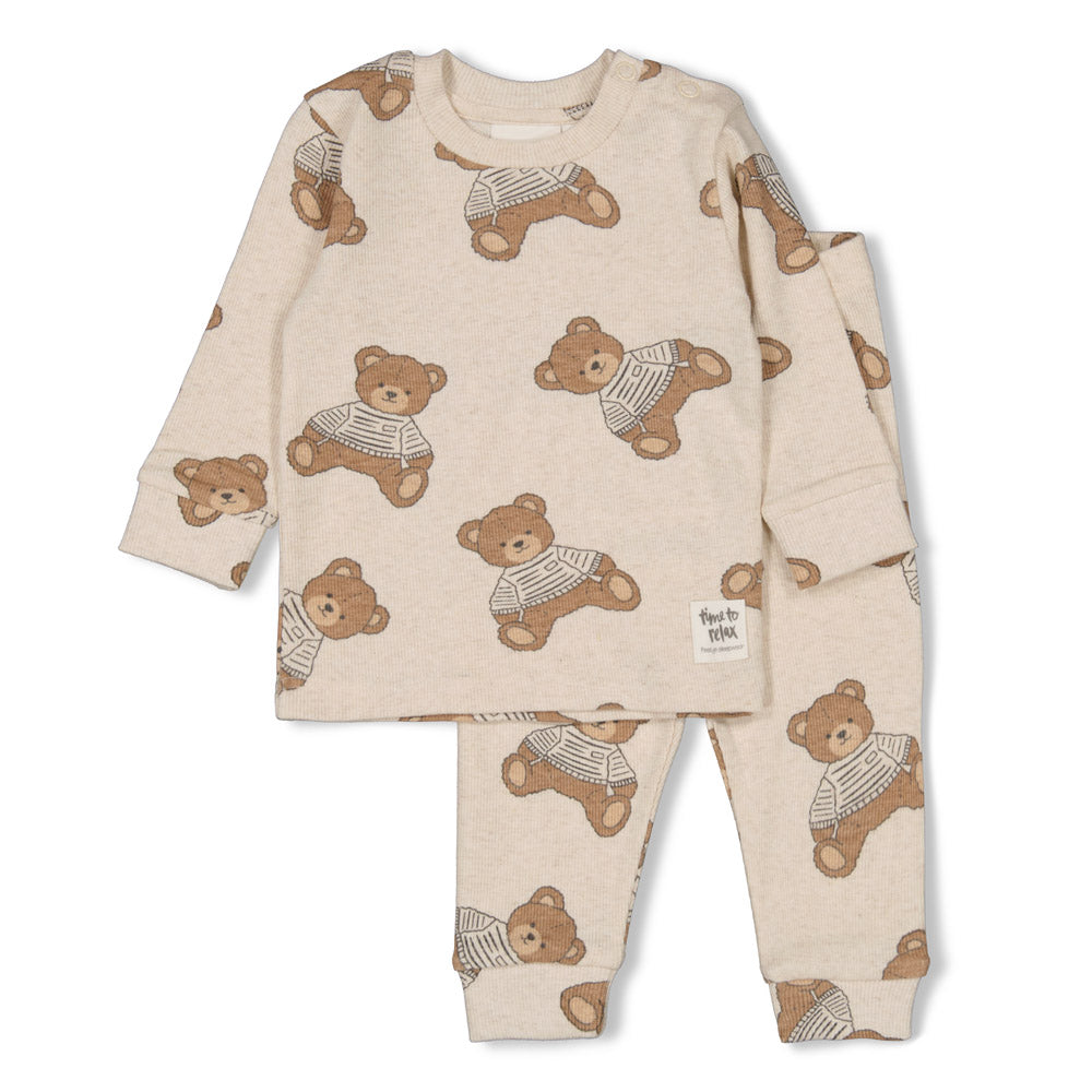 Feetje Wafelpyjama - Teddy Bear - Premium Sleepwear by Feetje