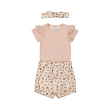 Afbeelding in Gallery-weergave laden, Dirkje 2 pce babysuit ss + headband