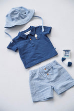 Afbeelding in Gallery-weergave laden, Feetje - Short streep chambray - Seaside Happiness