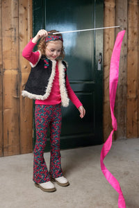 Jubel Omkeerbaar gilet suède look teddy - Girls Club