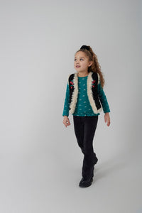 Jubel Omkeerbaar gilet suède look teddy - Girls Club