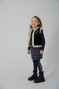 Jubel Omkeerbaar gilet suède look teddy - Girls Club