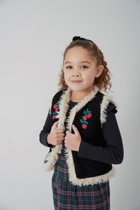 Jubel Omkeerbaar gilet suède look teddy - Girls Club