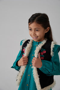 Jubel Omkeerbaar gilet suède look teddy - Girls Club