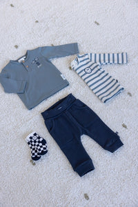 Feetje Longsleeve rib met streep -  Let's Go!