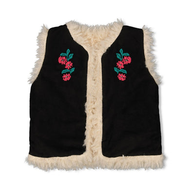 Jubel Omkeerbaar gilet suède look teddy - Girls Club