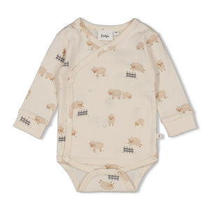 Feetje Wikkelromper AOP - Sleepy Sheepy