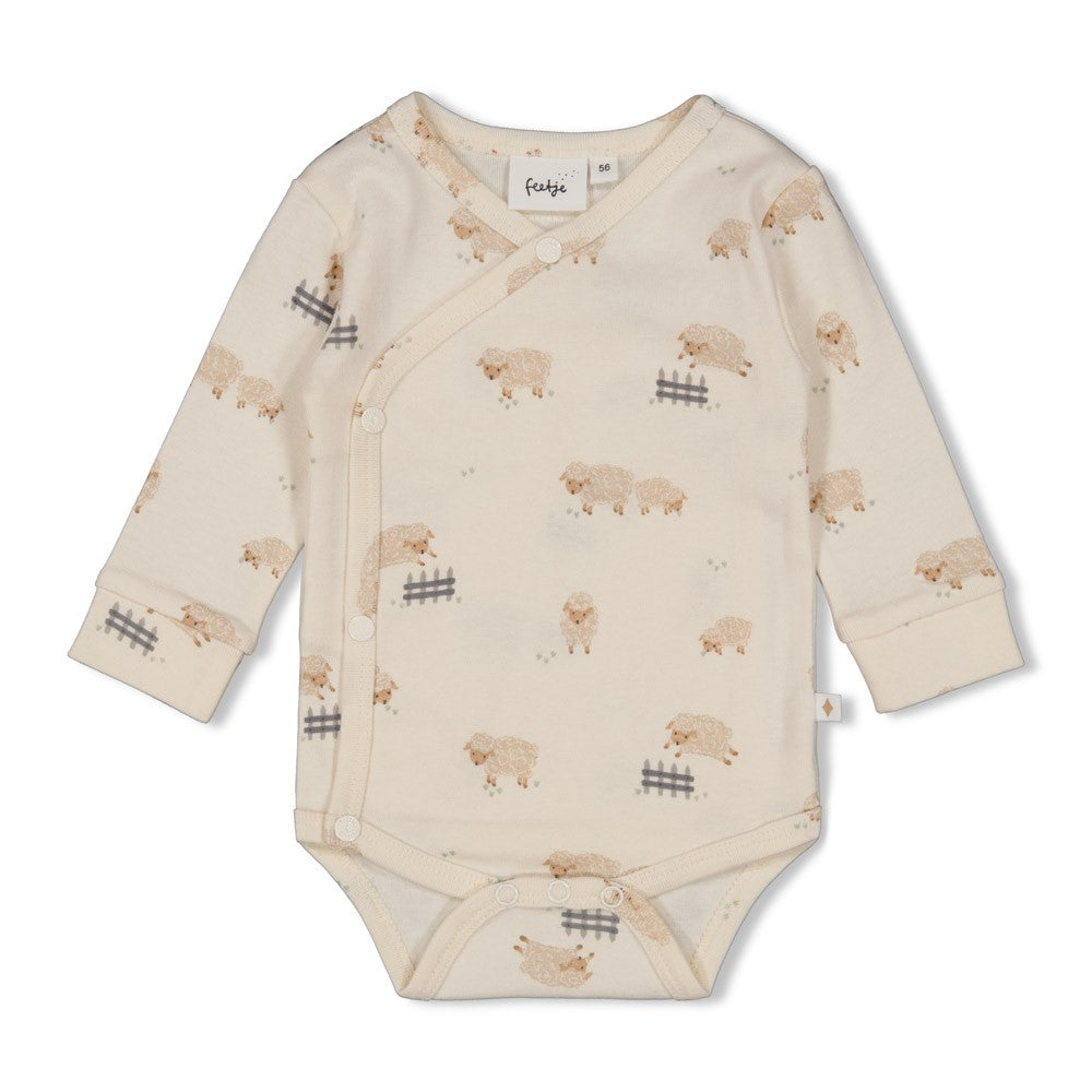 Feetje Wikkelromper AOP - Sleepy Sheepy