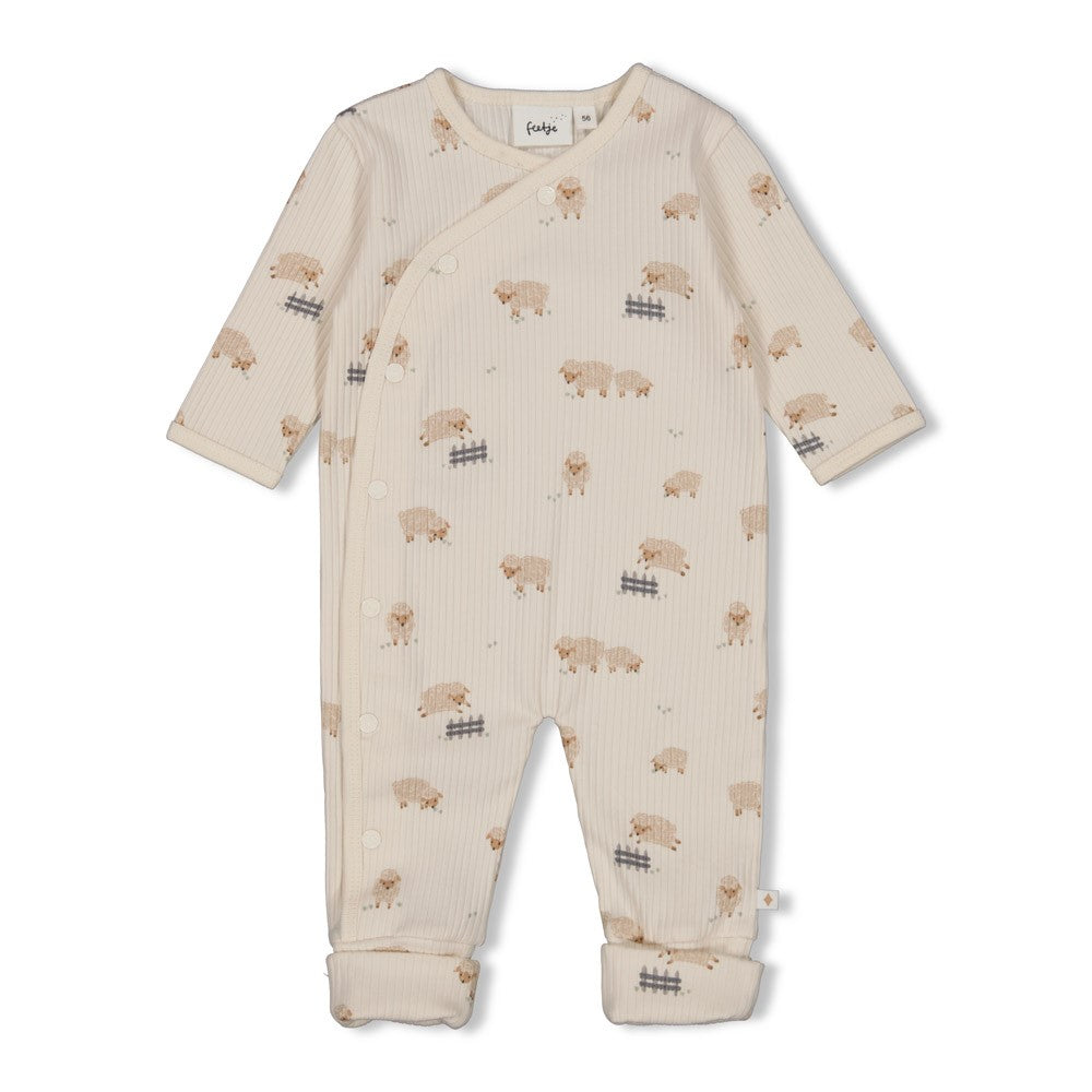 Feetje Pak omslagvoet rib AOP - Sleepy Sheepy