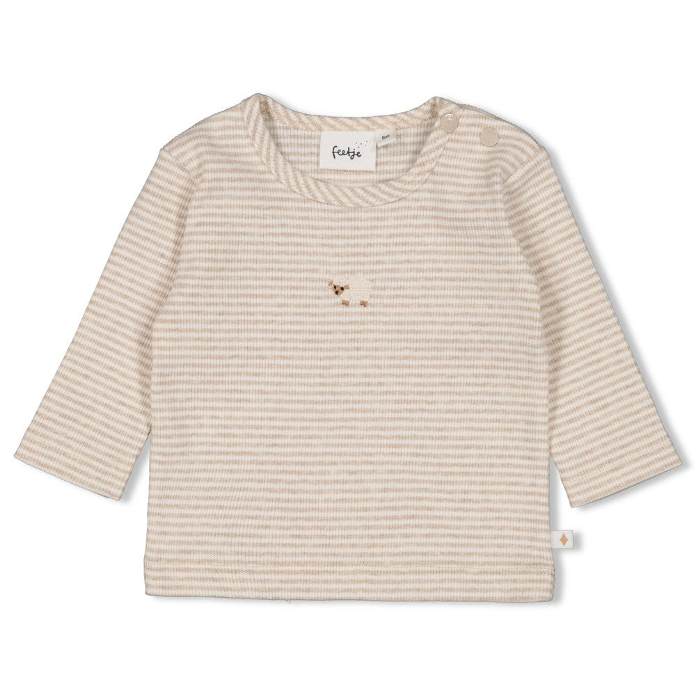 Feetje Longsleeve rib met streep - Sleepy Sheepy